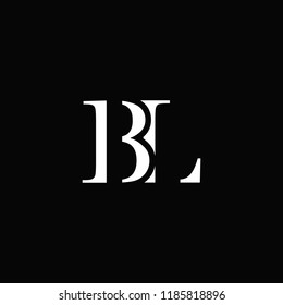 creative minimal BL logo icon design in vector format with letter B L