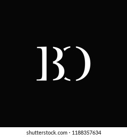 creative minimal BO logo icon design in vector format with letter B O