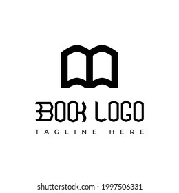 Creative minimal book Logo design template