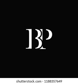 creative minimal BP logo icon design in vector format with letter B P