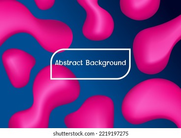 Creative minimal buble trendy gradient template for cover brochure, flyer, poster, banner web. Vector 3d illustration. Abstract 3d background. Liquid flowing colors.