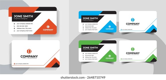 Creative Minimal Business Card Template for Professionals and Agencies