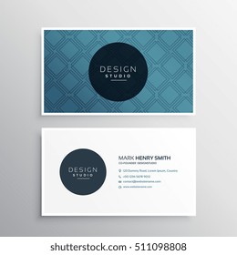 creative minimal business card template with geometric line shapes