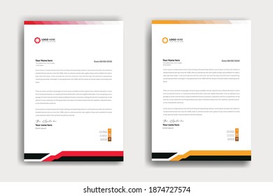 Creative minimal business letterhead template 