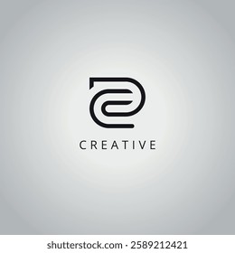 Creative Minimal CD DC Letter Business Logo Design Vector Icon Symbol.