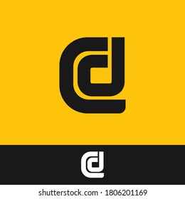 creative minimal CD logo icon design in vector format with letter C D