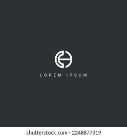 Creative minimal CH HC letter business logo initial based Monogram icon vector.