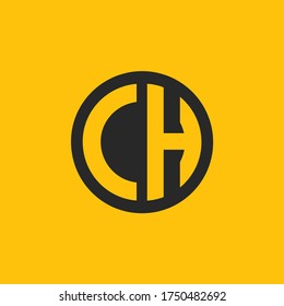 diseño de icono de logotipo CH mínimo creativo en formato vector con letra C H