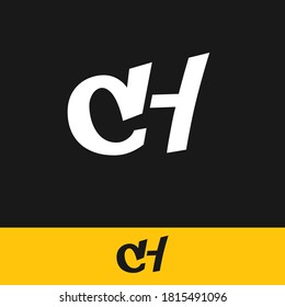 kreatives minimales CH-Logo-Design in Vektorformat mit Buchstabe C H