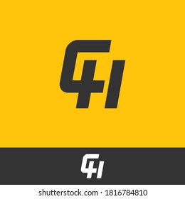 creative minimal CH logo icon design in vector format with letter C H