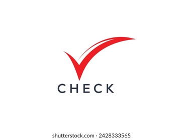 Creative and minimal Check mark logo vector template. Abstract Check logo. Work done logo