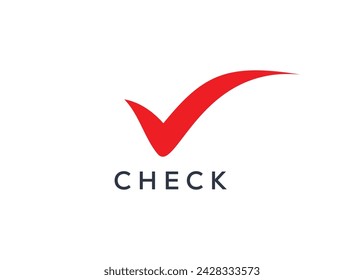 Creative and minimal Check mark logo vector template. Abstract Check logo. Work done logo