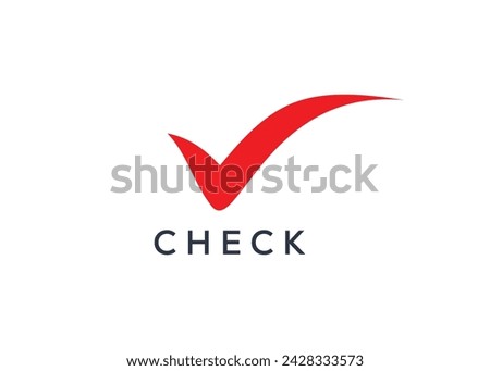 Creative and minimal Check mark logo vector template. Abstract Check logo. Work done logo