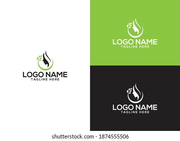 Creative minimal circular logo with female, fashion design logo for your company