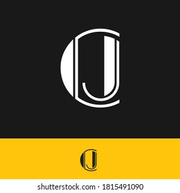 kreatives minimales CJ-Logo-Design in Vektorformat mit Buchstabe C J