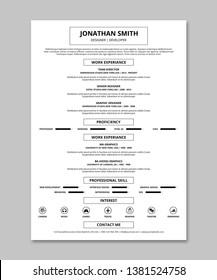 Creative Minimal Clean resume Template.