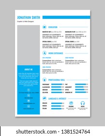 Creative Minimal Clean resume Template.