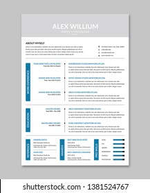 Creative Minimal Clean resume Template.