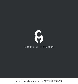 Creative minimale CM-Buchstaben Business-Logo auf Basis des Monogram-Icon Vektorgrafik.