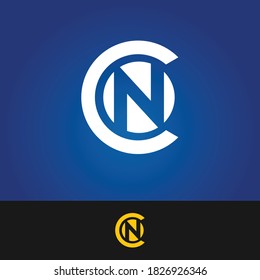 diseño creativo de icono de logotipo CN mínimo en formato vectorial con letra C N