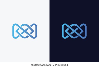 Creative and minimal colorful infinity logo vector template. Modern limitless colorful logo