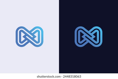 Plantilla de Vector de logotipo infinito colorido creativo y mínimo. Logo colorido ilimitado moderno