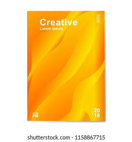 Creative minimal covers design with colorful halftone gradients. Future geometric patterns eps10