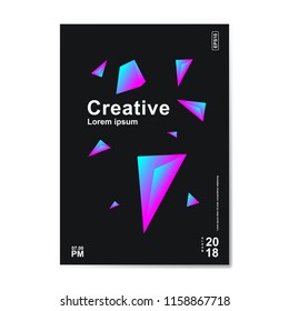 Creative minimal covers design with colorful halftone gradients. Future geometric patterns eps10