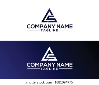 creative minimal CS logo icon design in vector format with letter C S