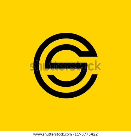 creative minimal CS logo icon design in vector format with letter C S Stock fotó © 