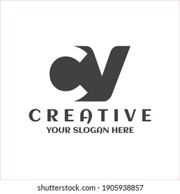 Creative Minimal CV Logo Symbol 