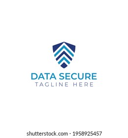 Creative minimal data secure Logo design template
