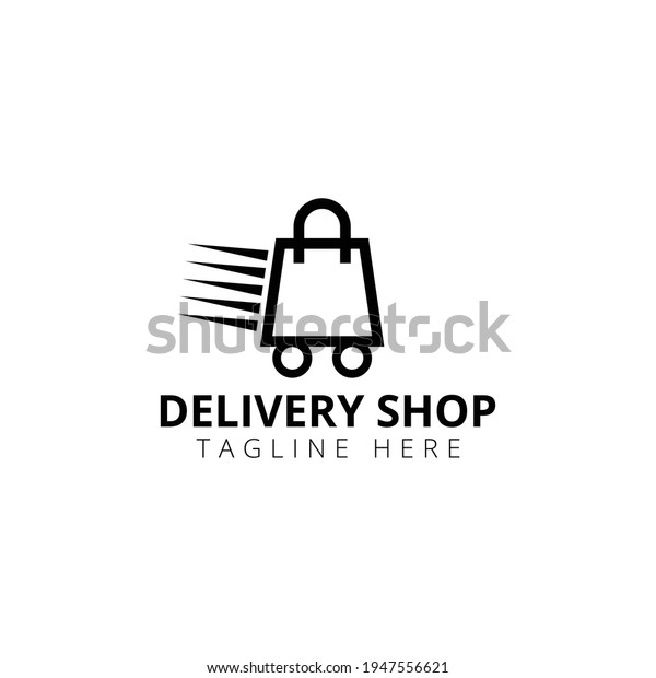Creative
minimal delivery shop Logo design
template