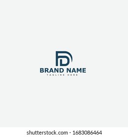 Creative and minimal design of initial letters F and D making it FD logo. Designed in vector format.