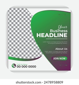 Creative and minimal design. Social media post design template for online marketing and business promotion. best online marketing system.