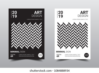 Creative minimal design template, Cool geometric backgrounds,Vector illustration artwork A4 size.
