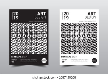 Creative minimal design template, Cool geometric backgrounds,Vector illustration artwork A4 size.