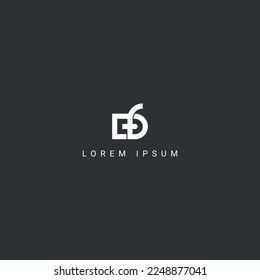 Creative minimal DF FD letter business logo initial based Monogram icon vector.