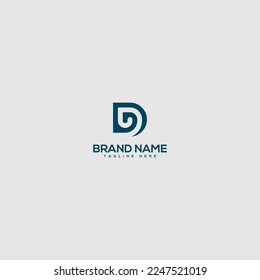 Creative minimal DG GD letter business logo with black and white color initial based Monogram icon.
