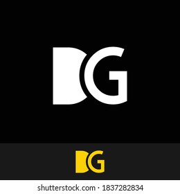 creative minimal DG logo icon design in vector format with letter D G