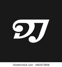 kreatives minimales DJ-Logo-Design in Vektorformat mit Buchstabe D J