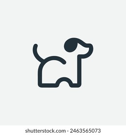 Diseño creativo del logotipo del perro minimalista