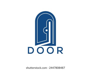 Creative and minimal door logo vector template