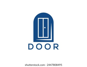 Creative and minimal door logo vector template