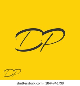diseño creativo de icono de logotipo DP mínimo en formato vector con letra D P