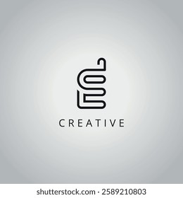 Creative Minimal ED DE Letter Business Logo Design Vector Icon Symbol.