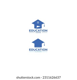 Plantilla de diseño del logotipo del hogar de Educación mínima creativa