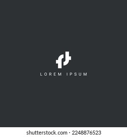 Creative minimal F FF letter business logo initial based Monogram icon vector.