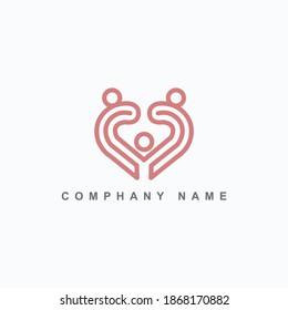 creative minimal family relationship logo