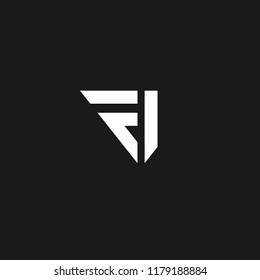 creative minimal FI logo icon design in vector format with letter F I